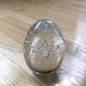 Egg Easter Decor Glass Paperweight